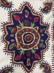 Lot 2 Woven Fabric Yarn Dyed Unique Geometric Patterns – 23.5″ x 19 in
