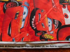 2011 Disney Pixar Films Red Cotton Fabric 90in x 44in-Springs Global US-New