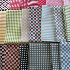 Stripes & Checks Theme Fat Quarters by Riley Blake Fabric $3.99 Ships Any Amount