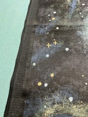 Vintage Outer Space Galaxy Cotton Fabric – Planets Saturn Nebula Stars Material