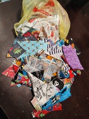 Over 5 Lbs Of Fabric Scraps Mixed Lot Small Pieces Good For Art Projects