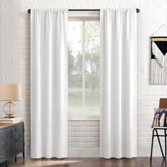 Bergen Theater Grade Extreme 100% Blackout Rod Pocket Curtain Panel, 40″ X 96, W