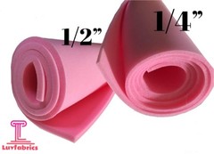 luvfabrics Pink Foam Upholstery Sew 1/4″ Craft Padding by the yard,