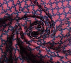 Sushila Vintage Blue Scrap Saree 1005 Pure Woolen BRANDED Printed Sari Fabric