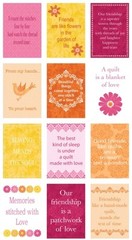 Benartex – Chalk Inspirational Quilting And Crafting Fabric Panel – Pink/Multi