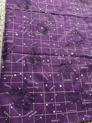 Vintage 1960s Brookhaven Zodiac Astrology Fabric 37 X 43 Condition!