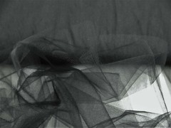Nylon Tulle Sheer Fabric Black 54 inch wide DD301