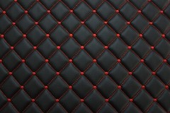 Dot Quilted Vinyl Grain Faux Leather Car Upholstery Fabric | 2″-5cm Stitched