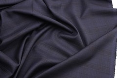 Lanificio F. Cerruti 130’s prestige wool suiting fabric classic blue/brown check