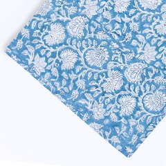 5 Yards Indian voile Fabric Cotton Sanganeri Hand Block Print Floral Fabric