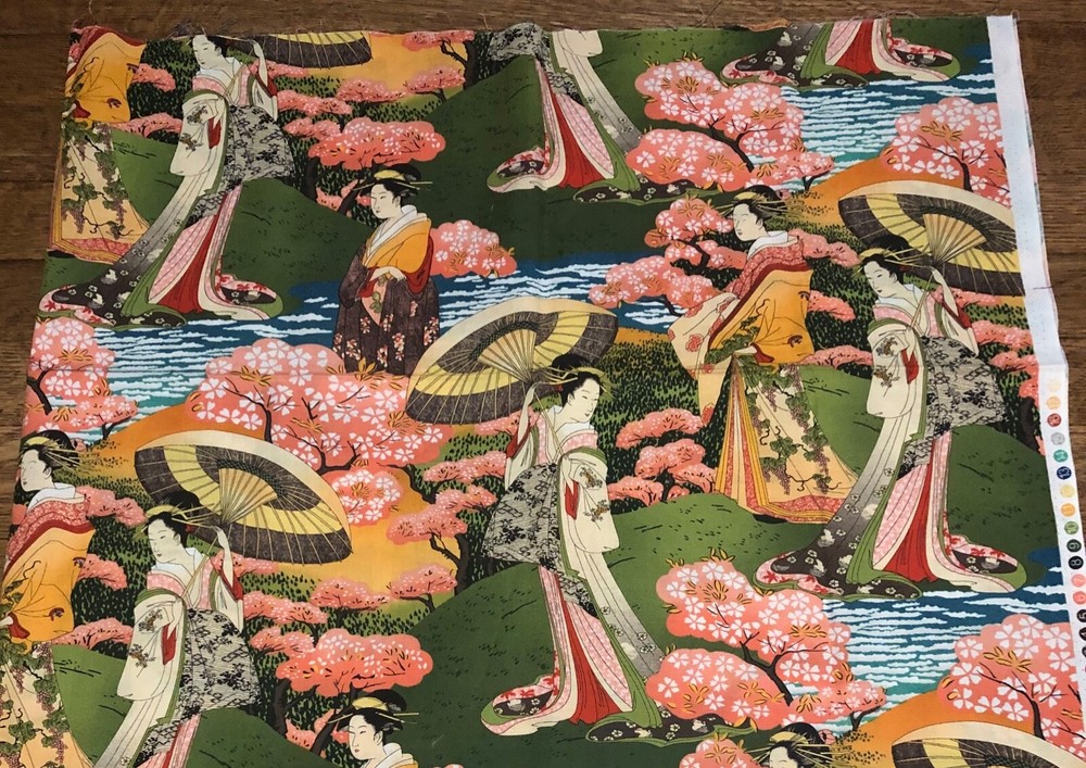 GORGEOUS SPRINGS CREATIVE PRODUCTS GROUP LLC COTTON FABRIC ASIAN MOTIF