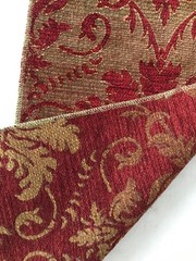 Vintage Upholstery Fabric SAMPLE, Soft Chenille for PILLOWS–Crafts, Gorgeous