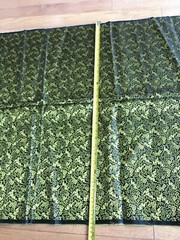 Antique Qing Dynasty Black Gold Vine Brocade Fabric KUJIN 28″x 105″ YUNJIN 云锦 库金