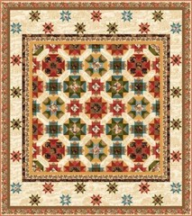 Wilmington Prints – Countryside – Repeating Border Stripe – Cream/Multi