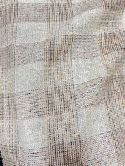 100% Real Wool Italian Flannel plaid (Basket Weave) Natural Colors
