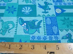 Shark and pelican print knit cotton tee shirt fabric for clothing and crafts