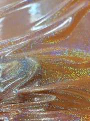 Fabric Sold By The Yard Neon Orange Sparkly Stretch Iridescent Light Weight Dres