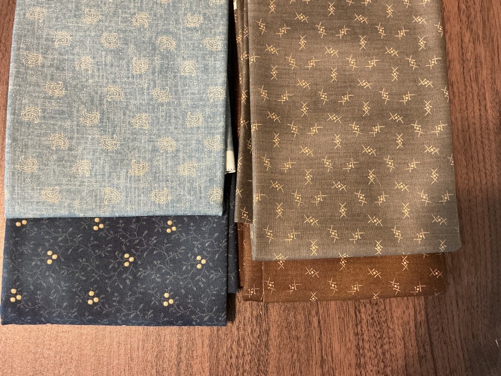 Settlement Collection Jeanne Horton Windham Fabrics Lot 4 Pieces 1/2 Yard Each