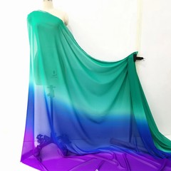 58” Wide By Yard Ombre Chiffon Fabric Gradient Stage Dancing Material Chiffon