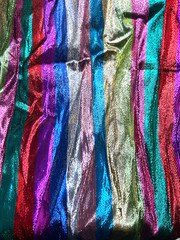 Multicolor Metallic Fabric By the Yard 40″ Wide