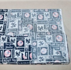 New York Yankees ~ Logo Pattern MLB Cotton Fabric 1/4 Yard 9” X 56”