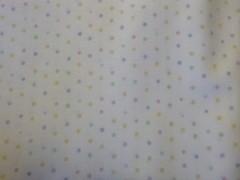 Multicolor Pastel Dots on White Cotton Fabric (44″ Wide x 36″ long)