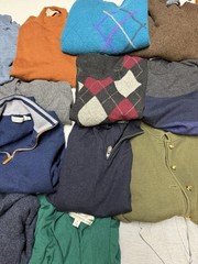 100% Wool Fabric Craft Material Up-Cycling Sweater Lot 17 Pounds 23 Pieces