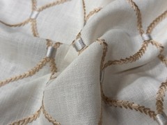 Stout-Unkown color cream with tan-1 yrd