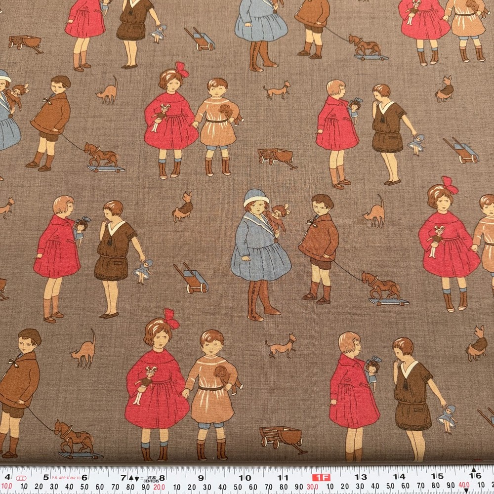 Petite Odile by French General for Moda Children Brown Cotton by the HALF YARD