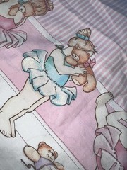 Vintage Daisy Kingdom Ballerina Babies Border Standard Pillowcase Cotton Glitter
