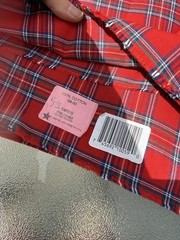 5.5 Yard Red Tartan Plaid Fabric Red Blue Green Cotton / Cotton Blend Fabric