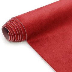 Suede Headliner Fabric with Foam Backing Material – Red 36*60 Inch