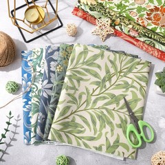 12Pcs Retro Floral Cotton Fabric Bundles 18 X 22″ William Morris Fat Quarters