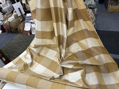 Dupioni Stripes 100% Silk Fabric 54″ Wide, By Yard (211)Sold By The Yard