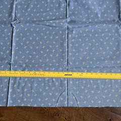 RARE Novelty Print Bows Blue Chambray Fabric Gertie Gretchen Hirsch Joann Fabric