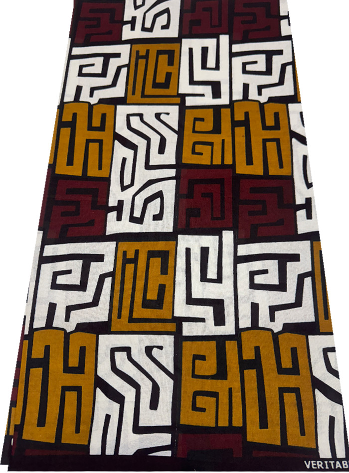 High Quality Geometric pattern/African Wax /African Fabric/ Multicolor-6 Yds