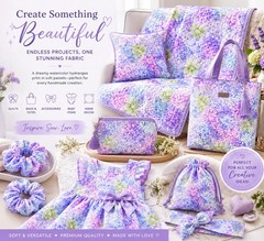 Timeless Treasures Hydrangea Dream Pastel Flower Cotton Quilt Fabric by the Yard
