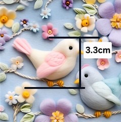 Bird Flower 3D look Polyester Cotton blend fabric 20×55″ 1248855 half meter