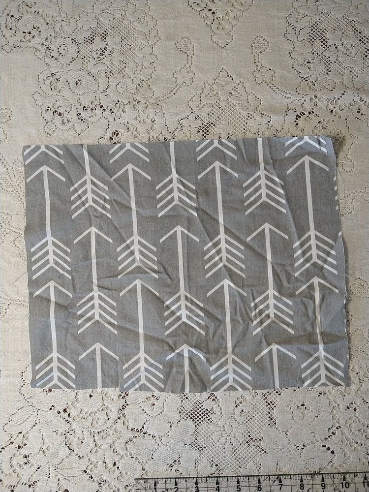 Premier Prints Fabric Gray Arrows Cotton Home Decor Remnant 12″ L x 15″ Wide