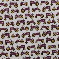 Quilting Sewing Fabric Red Tractors Farmall Material 50x55cm FQ