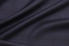 Lanificio F. Cerruti 130’s prestige wool suiting fabric classic blue/brown check
