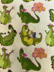 Disney Pete’s Dragon Elliot Custom Cotton Fabric FQ 18” By 28” New