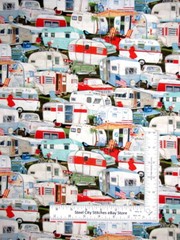 Trailer Camper Fabric Campers Camping Cotton #3505 Elizabeth’s Studio By Yard