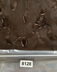 Faux Silk Taffeta Fabric W60”xL4.2Yds Dark Brown Flower Confetti Special Events