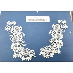 Lace Applique Pair Sewing Rayon Embroidery Marel Mills, Inc Style # 281 Flower