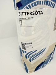 IKEA BITTERSOTA Pre-Cut Fabric Beige/Blue Bird Pattern 59×118″ 306.126.64 – NEW