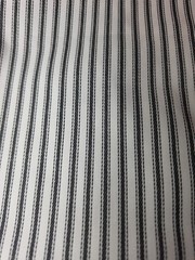 Vintage Sewing Fabric Pillow Ticking Black Stripe Poplin 1ydx45″ Cotton
