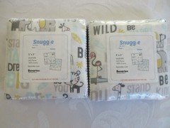 Snuggle In The Jungle Flannel CHARM PACK LOT-2, Benartex QUILT SHOP QUALITY