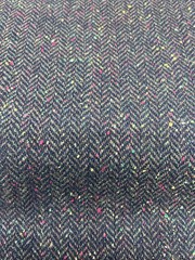 $36 for 2 Yards100% Real Wool Flannel Italian Fabric Herringbone BlackCamelGreen