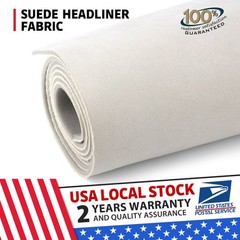 1/8″ Thick Suede Headliner Fabric Foam Back Auto Roof Repair Upholstery Material